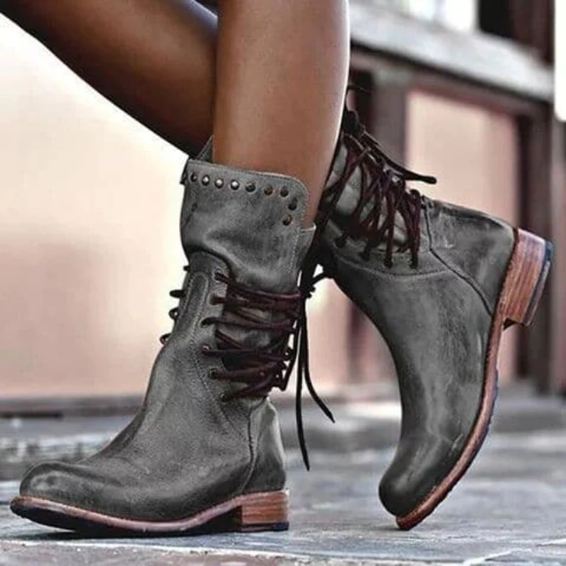 Anita - Stylish Leather Booties