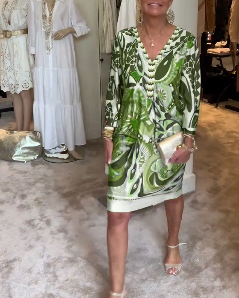 Mariane - Retro Floral Printed Dress