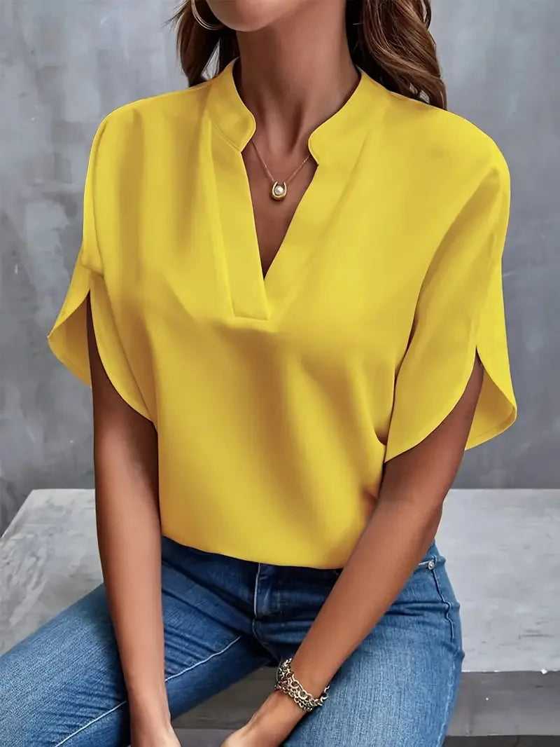 Grace – Soft and Elegant V-Neck Blouse