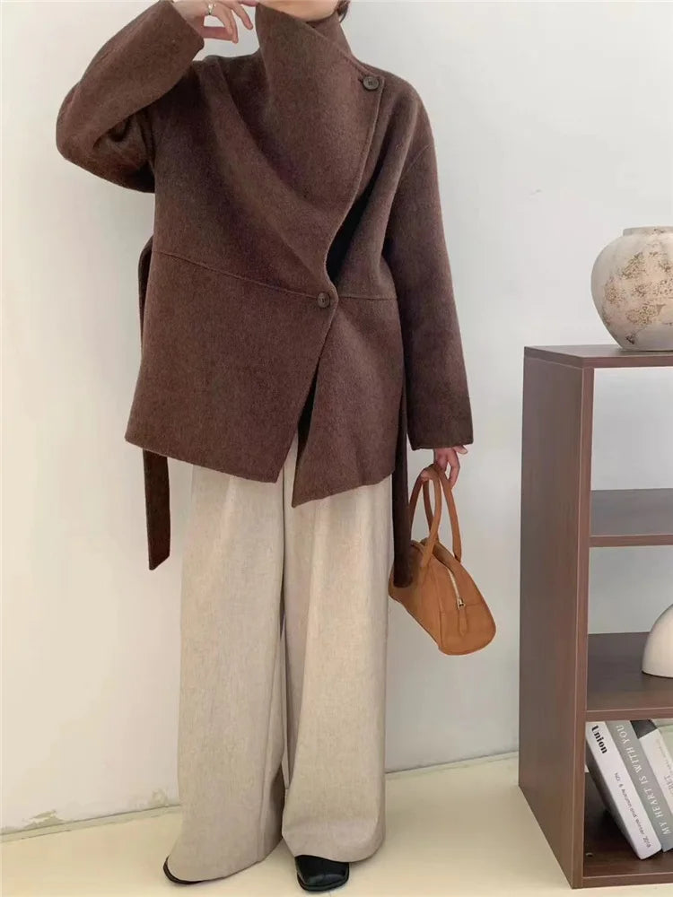 Velmira - Silk Wool Cashmere Coat