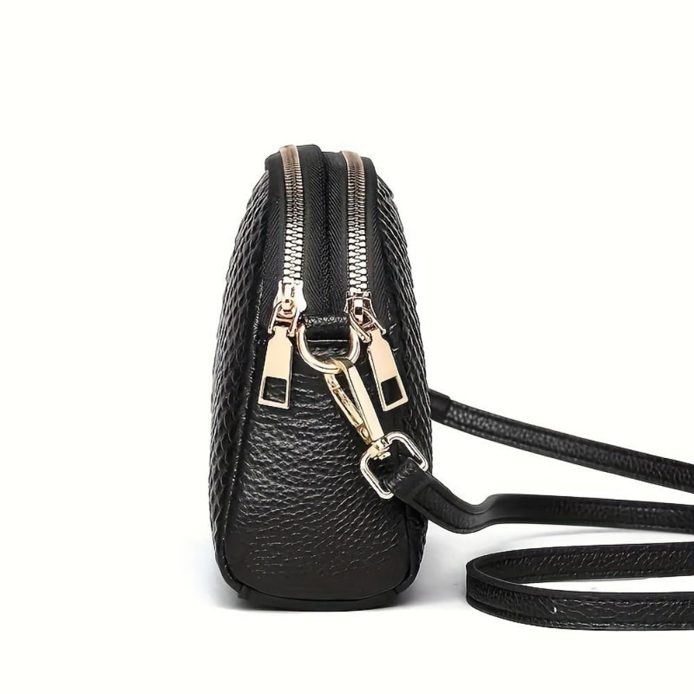 Cora | Elegant Mini Crossbody Bag in Faux Leather with Crocodile Texture