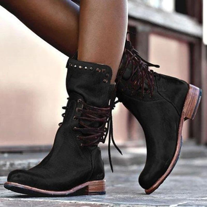 Anita - Stylish Leather Booties