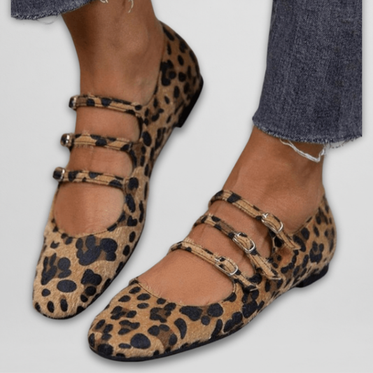 Marie - Animal-Print Ballerinas
