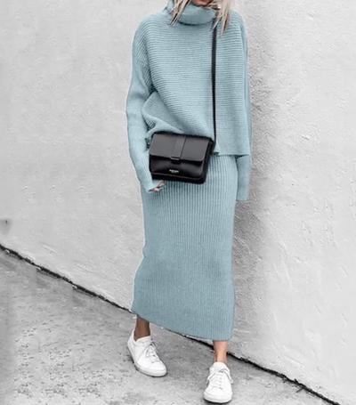 Luana - High Collar Two-piece Set