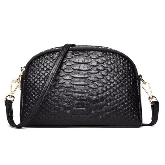 Cora | Elegant Mini Crossbody Bag in Faux Leather with Crocodile Texture