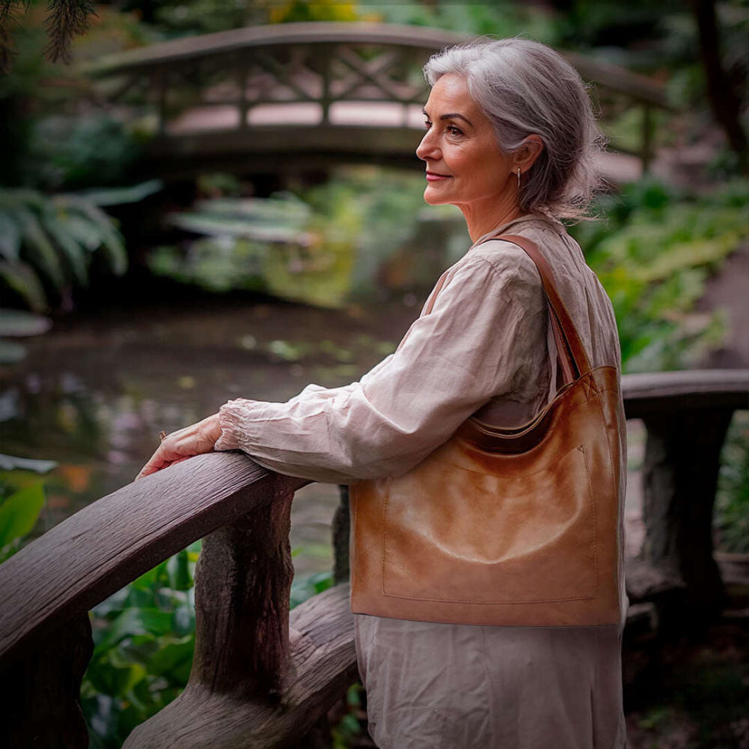 Marigold | Squisita Luxury Shoulder Bag Crafted from Soft Fabric