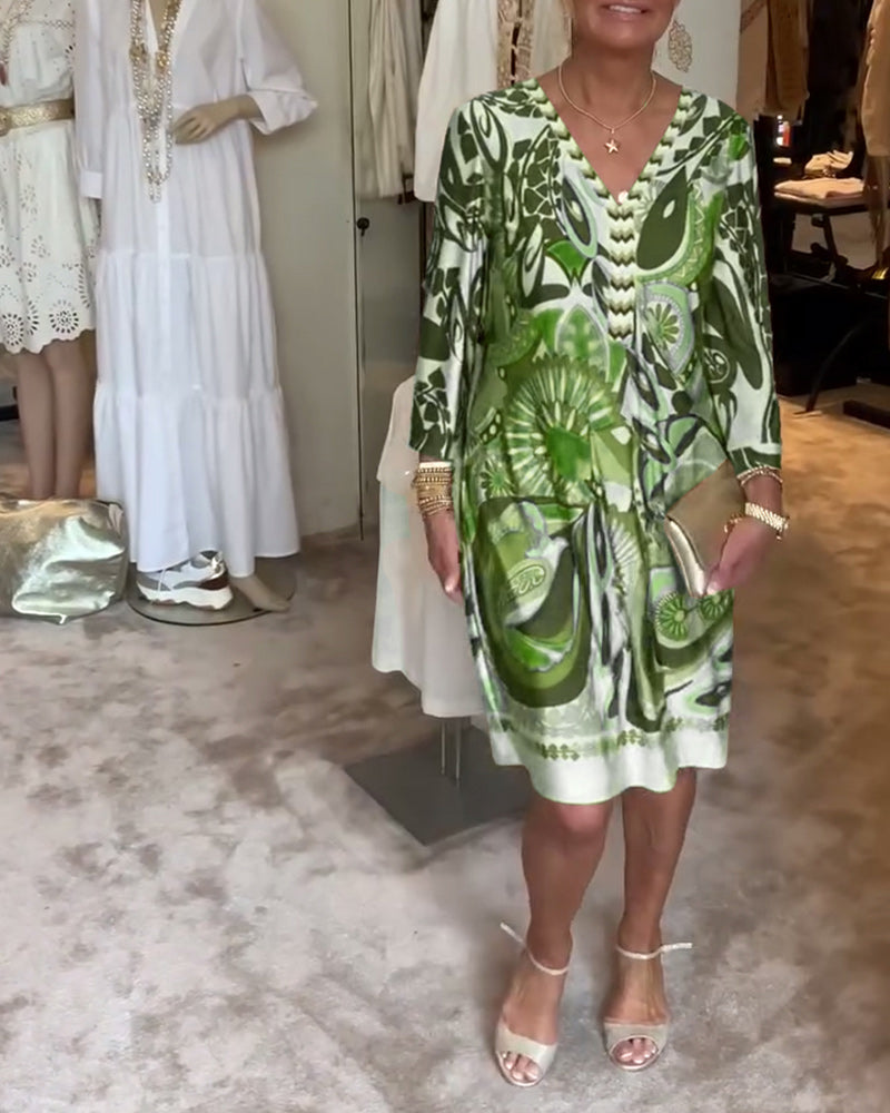 Mariane - Retro Floral Printed Dress