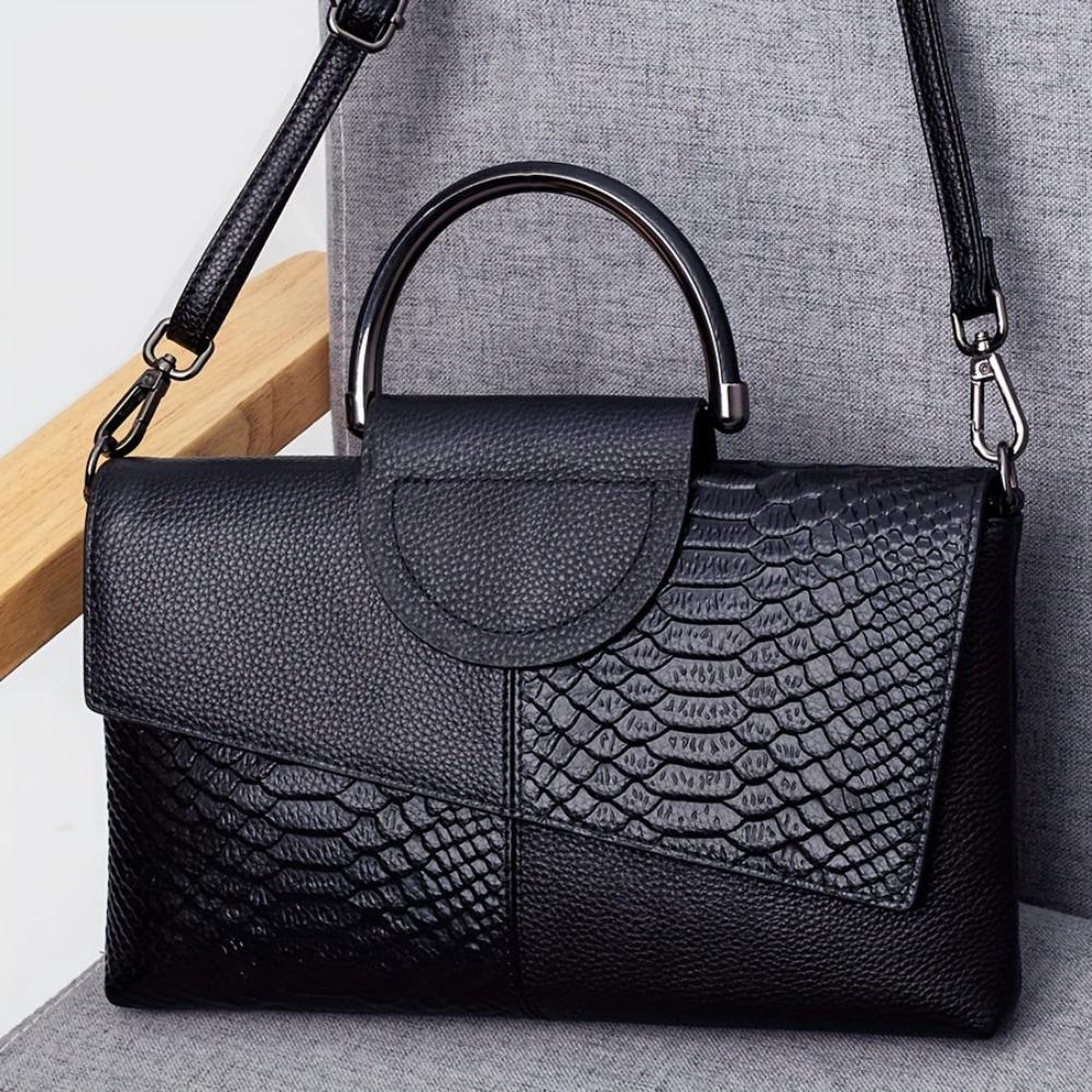 Kassandra | Luxurious Crocodile-Pattern Handbag