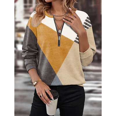 Ginny - Soft Geometric Sweatshirt