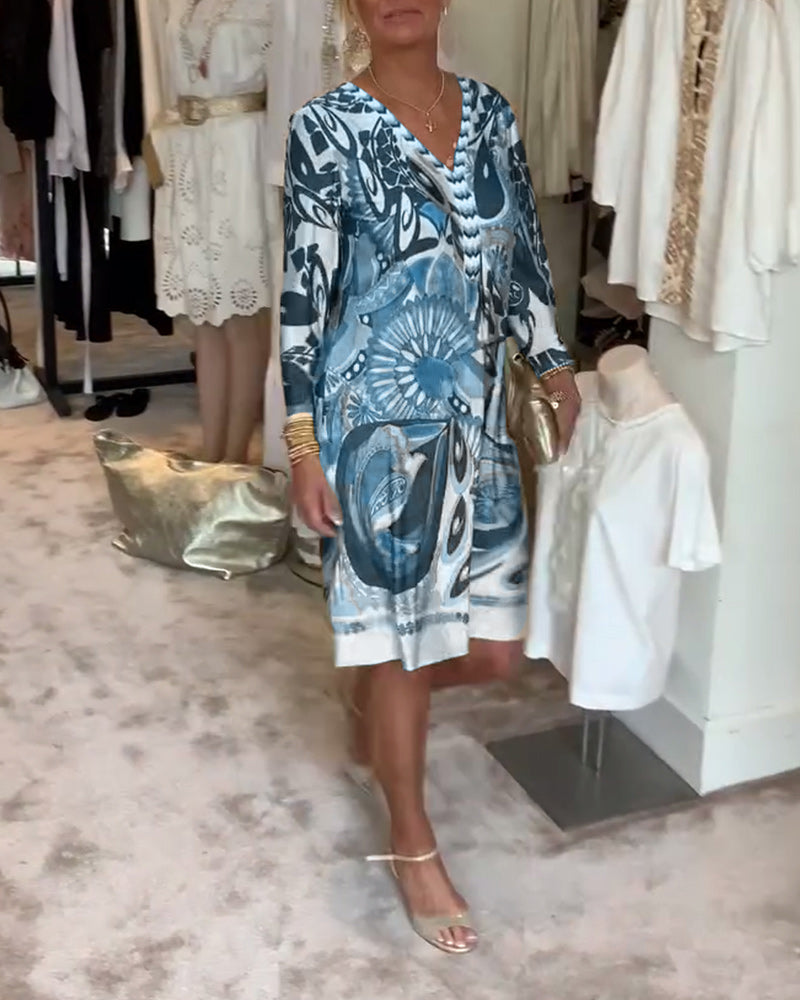 Mariane - Retro Floral Printed Dress