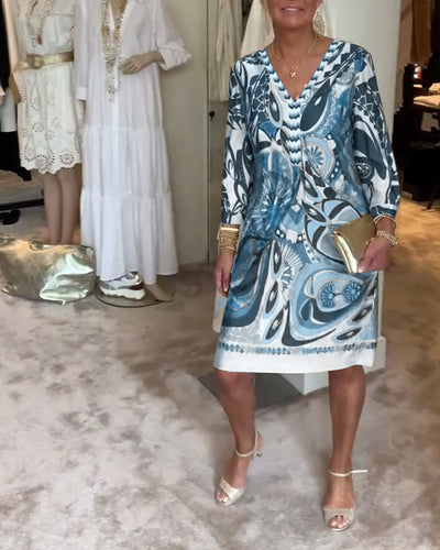 Mariane - Retro Floral Printed Dress