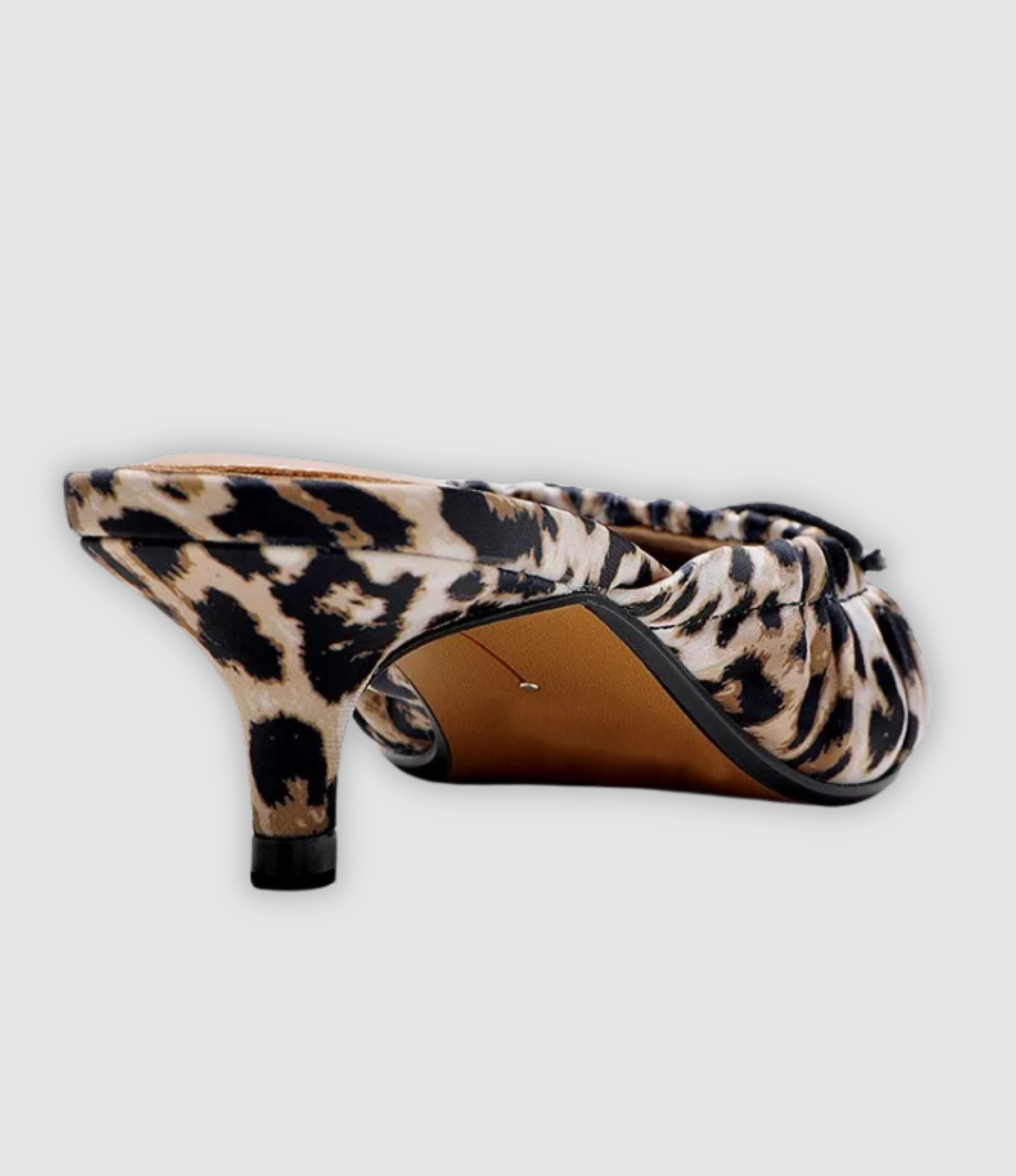 Cleo - Leopard Mules with Butterfly Knot