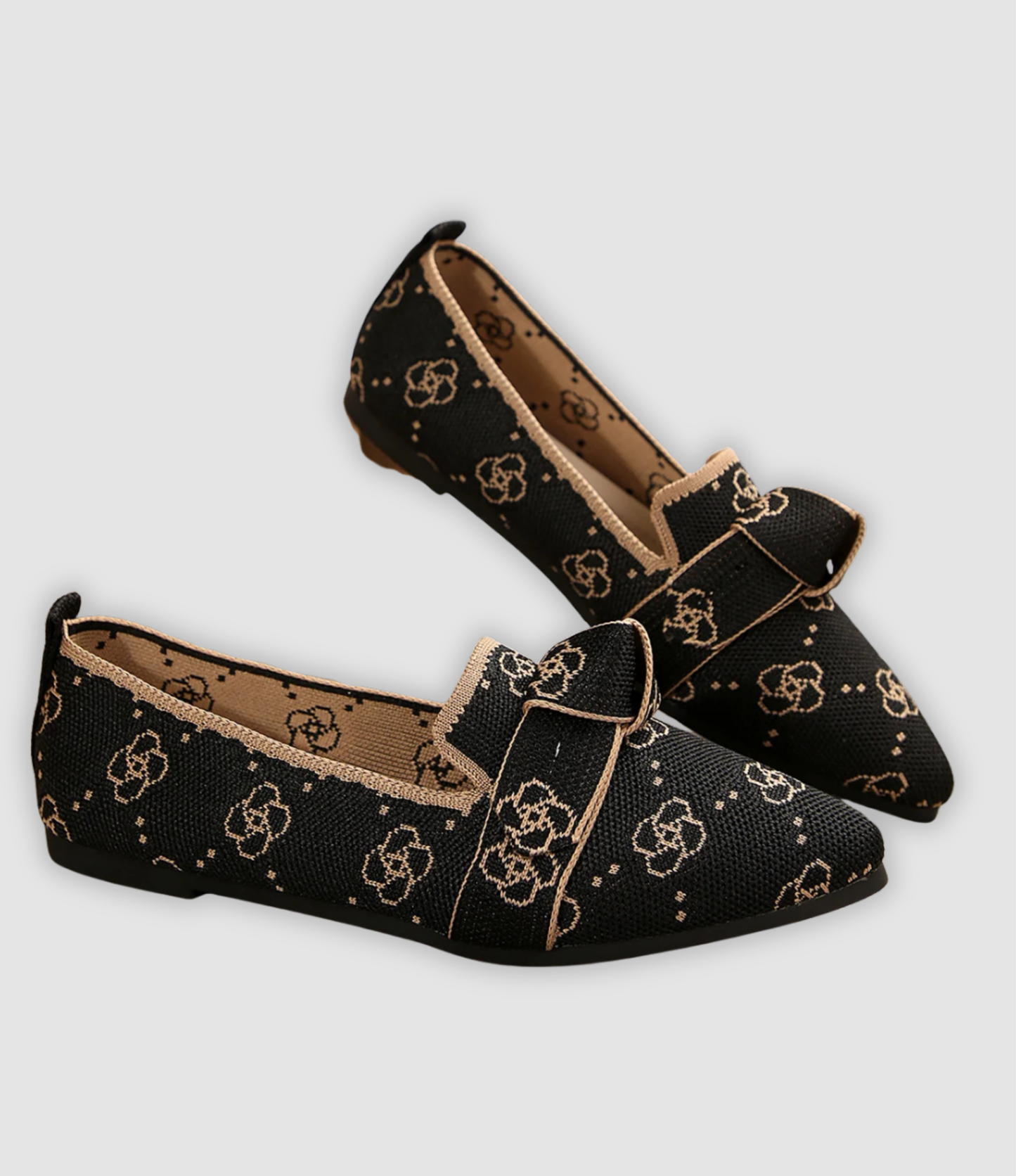 Evelina - Comfortable Mesh Loafers with Bow