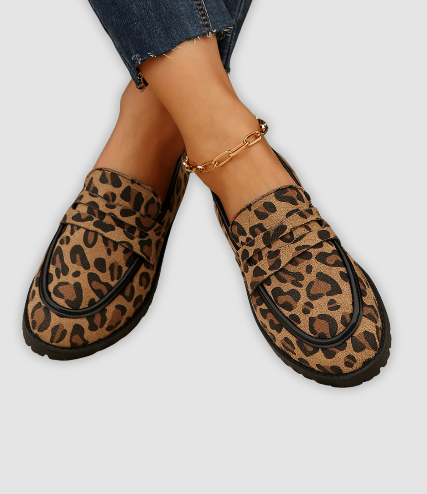 Brianna - Fashionable Platform Sneakers with Leopard Print