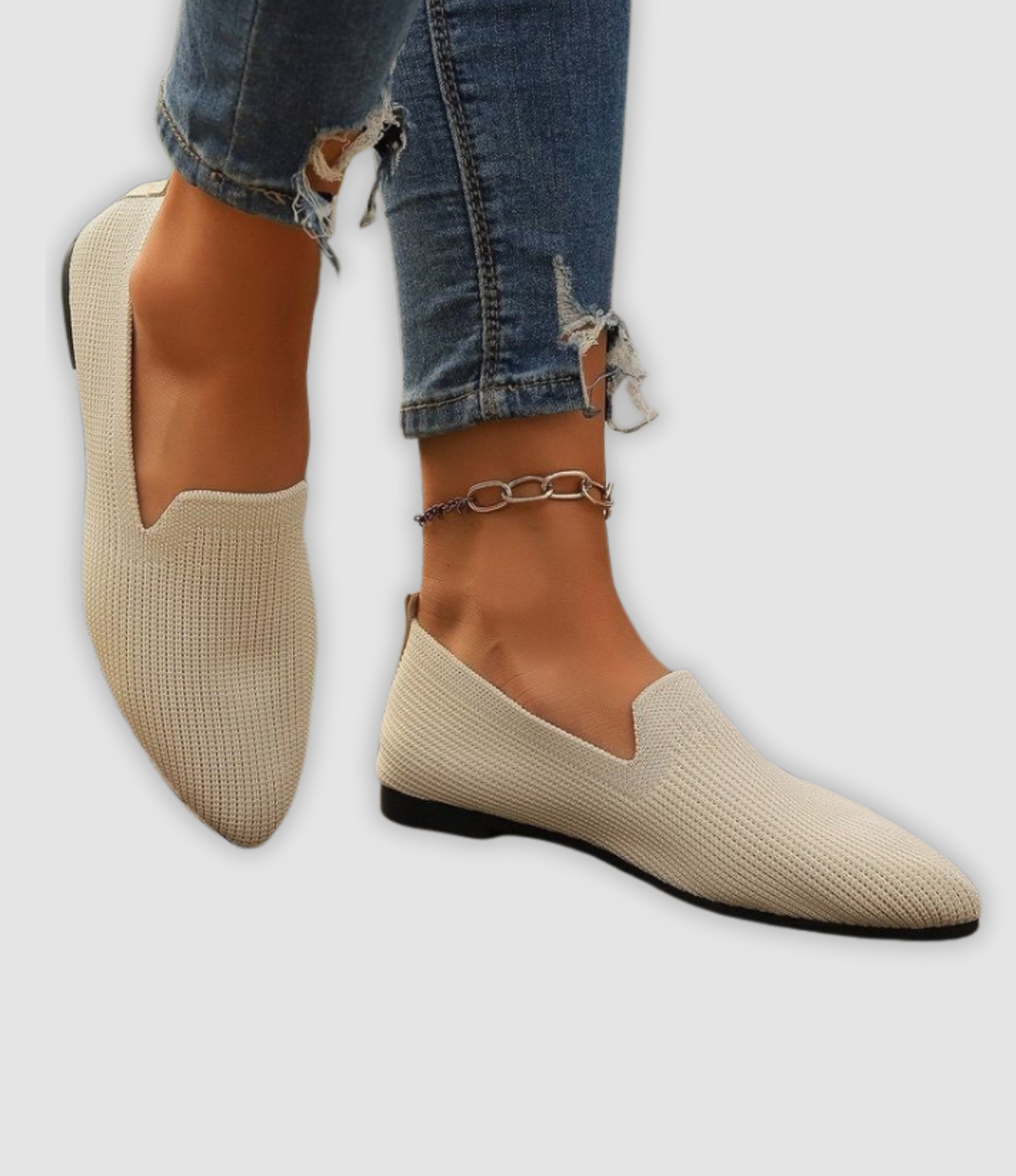 Klara - Breathable Knit Slip-On Loafers