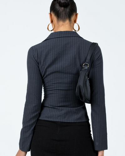 Carina - Stripe Collared Long Sleeve