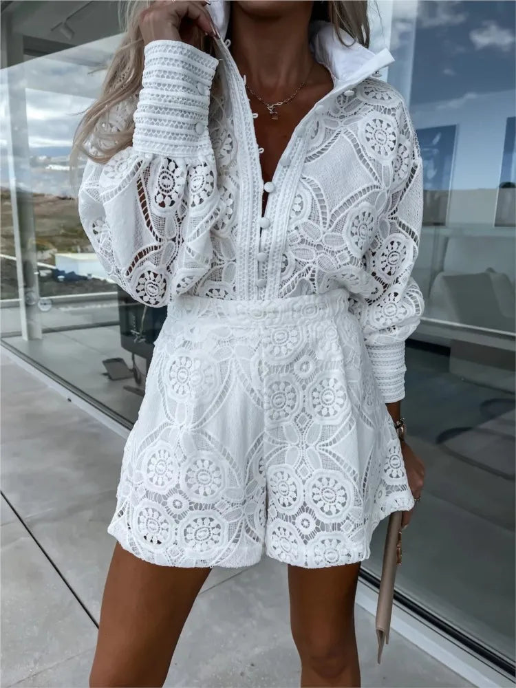 Lesley - Stylish Lace Ensemble Set