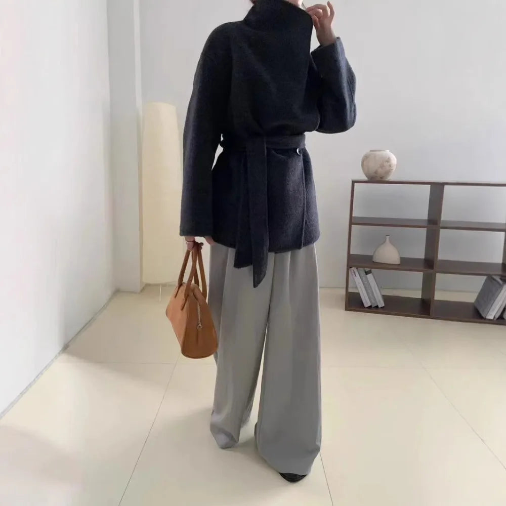 Velmira - Silk Wool Cashmere Coat