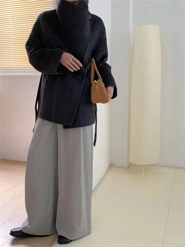 Velmira - Silk Wool Cashmere Coat