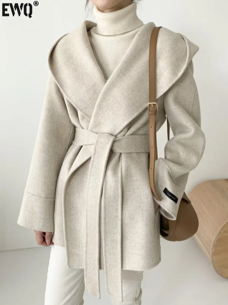 Elira - Hooded Wool Coat