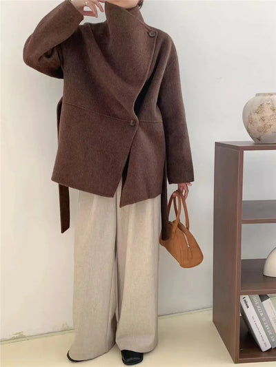 Velmira - Silk Wool Cashmere Coat