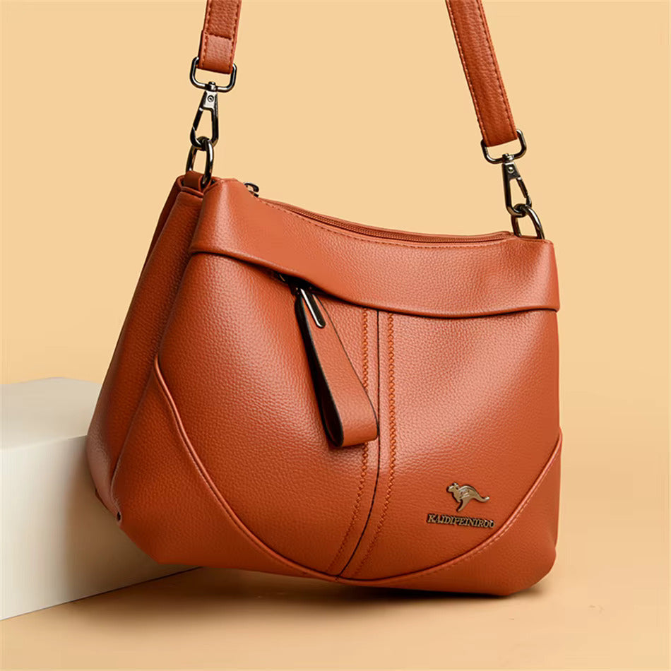 Savine - Soft Leather Messenger Bag