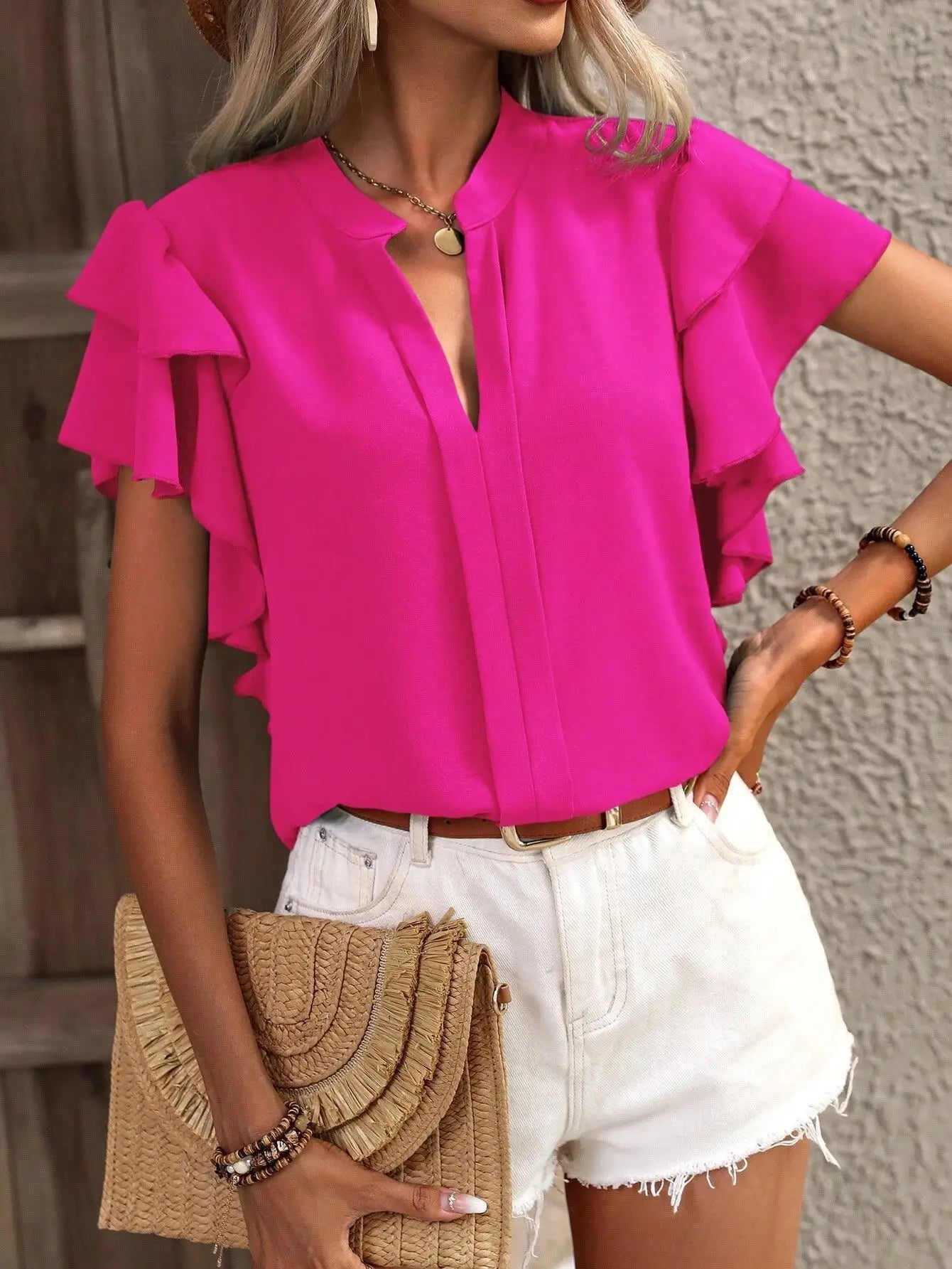 Amira - Stylish Blouse with Ruffled Sleeves