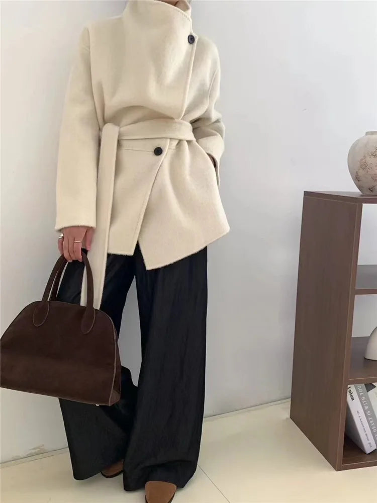 Velmira - Silk Wool Cashmere Coat