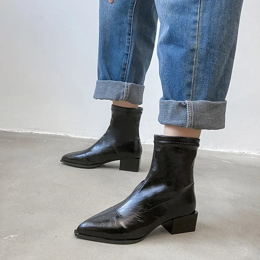 Wide Fit Pointed Toe Boots