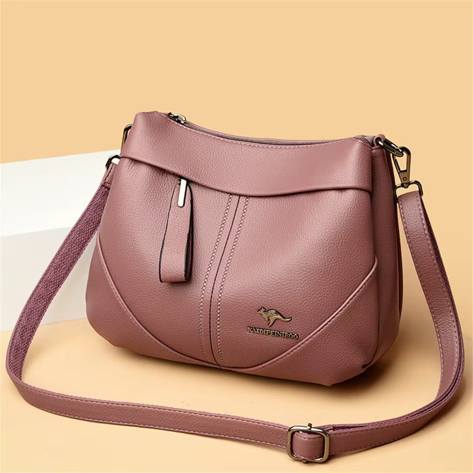 Savine - Soft Leather Messenger Bag