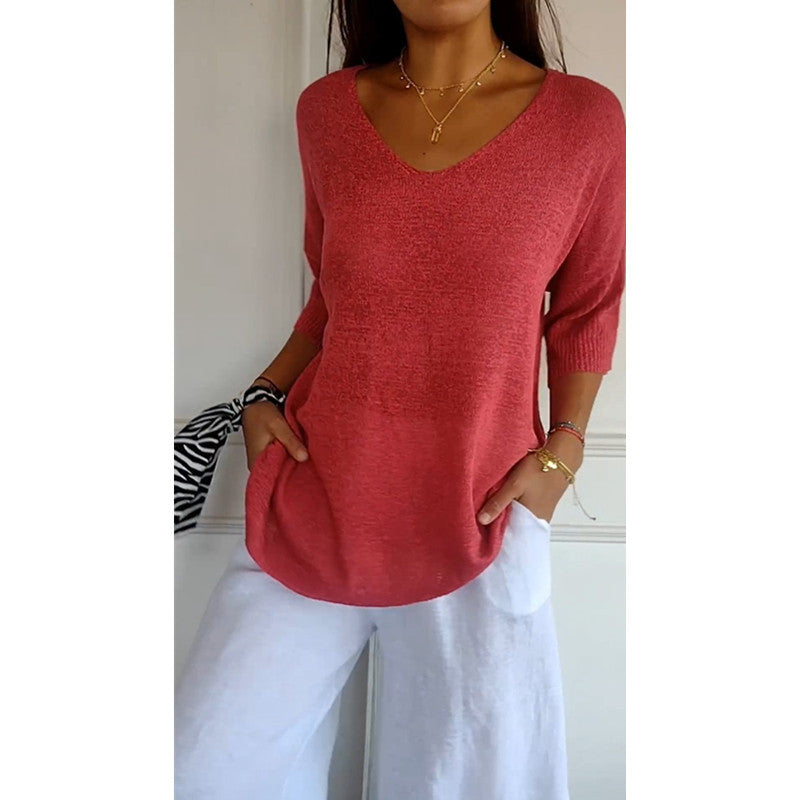 LEA | V-NECK SWEATER