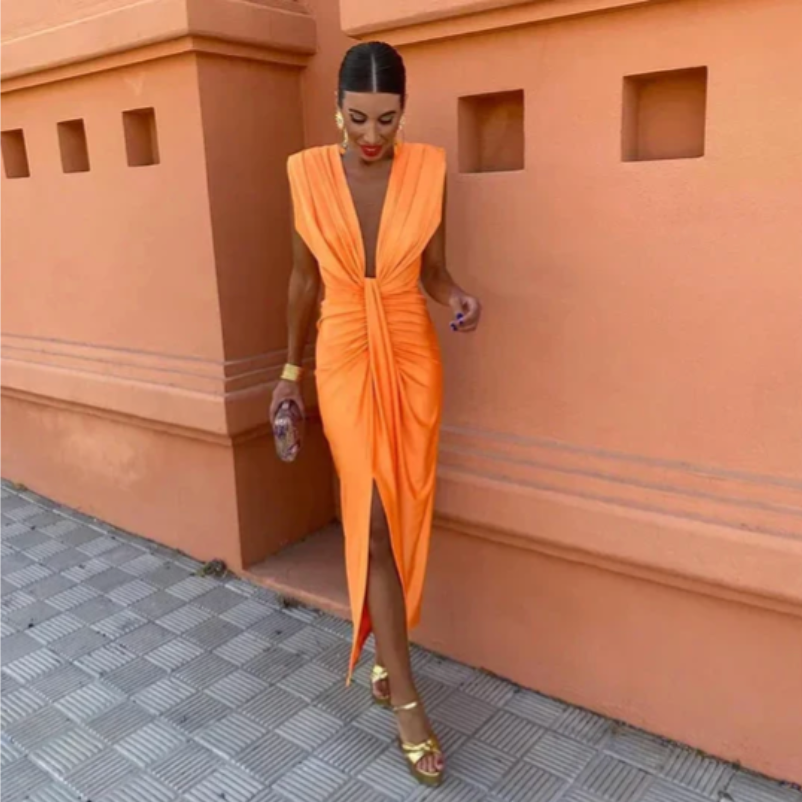 Lily - Stylish Pleated Evening Dress