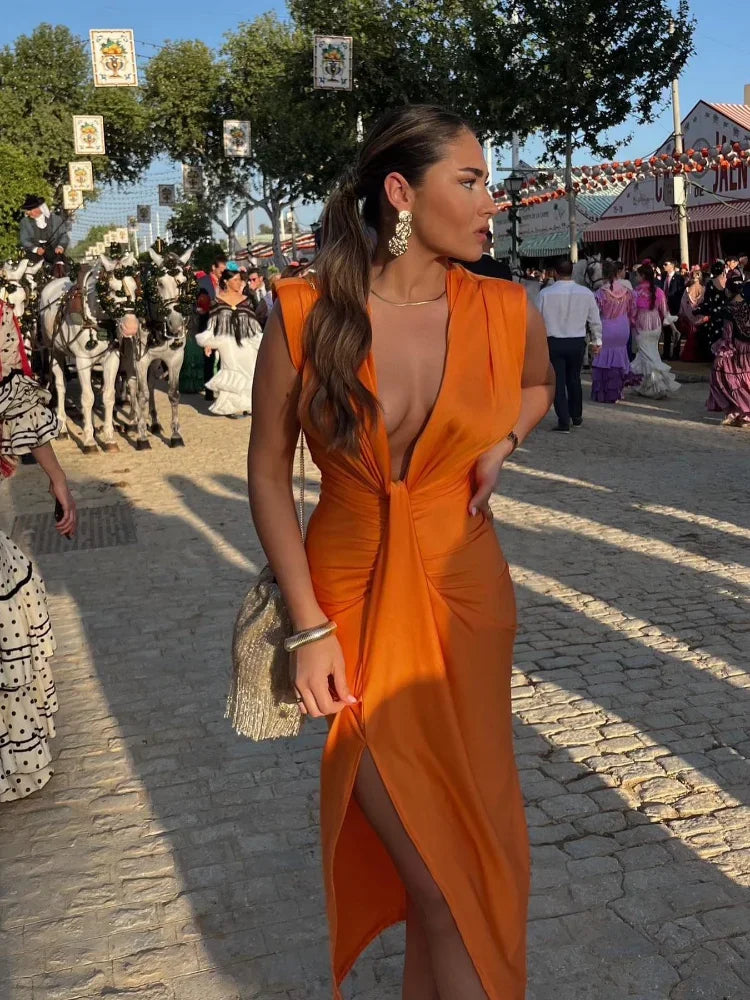 Lily - Stylish Pleated Evening Dress