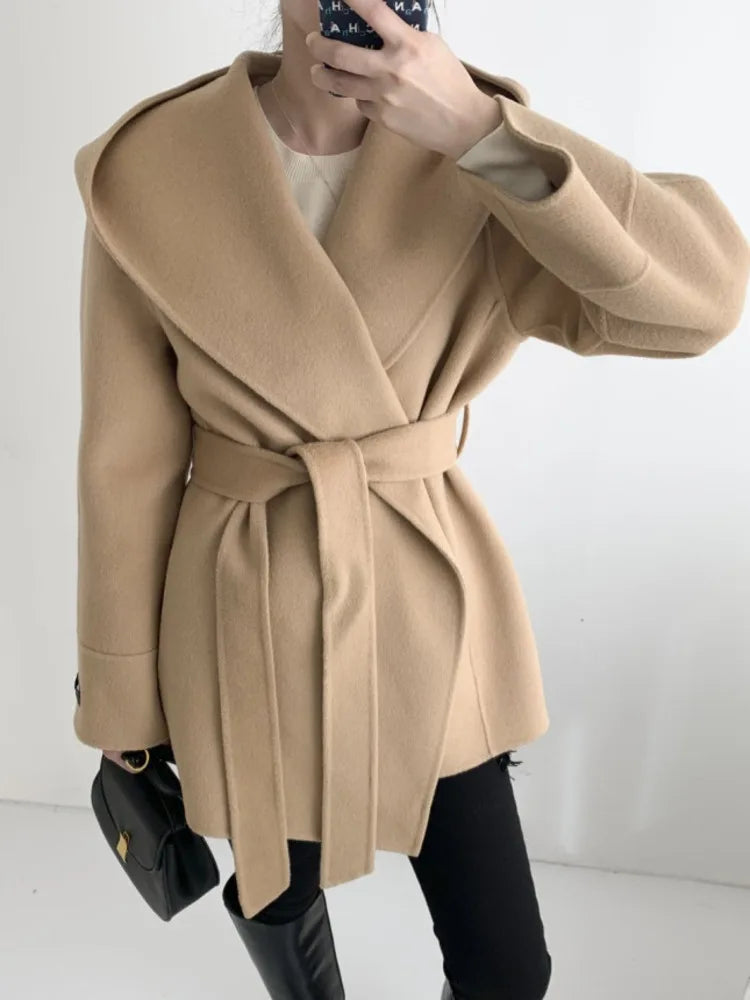 Elira - Hooded Wool Coat