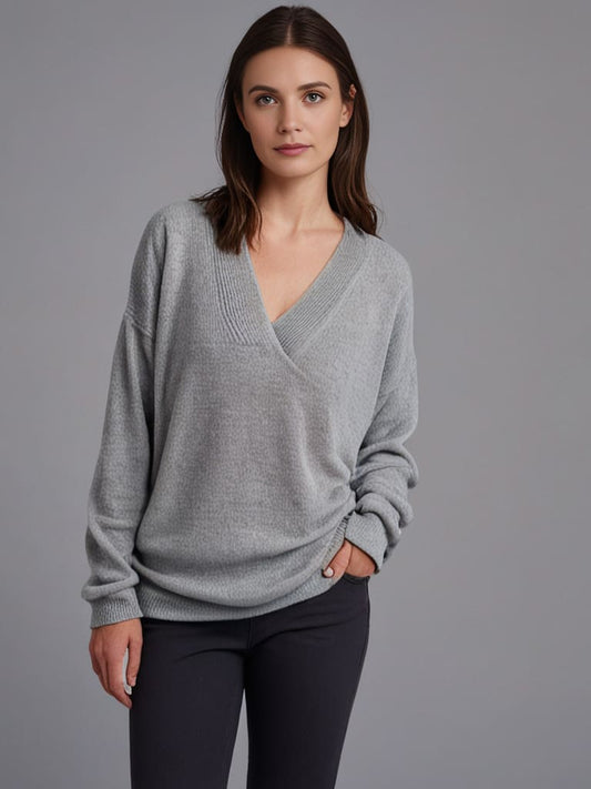 Monika - V-Neck Cashmere Pullover