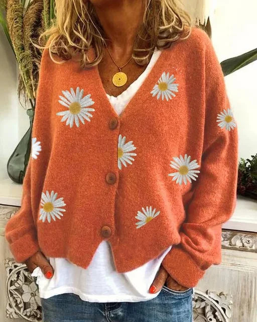Susan - Casual Floral Cardigan