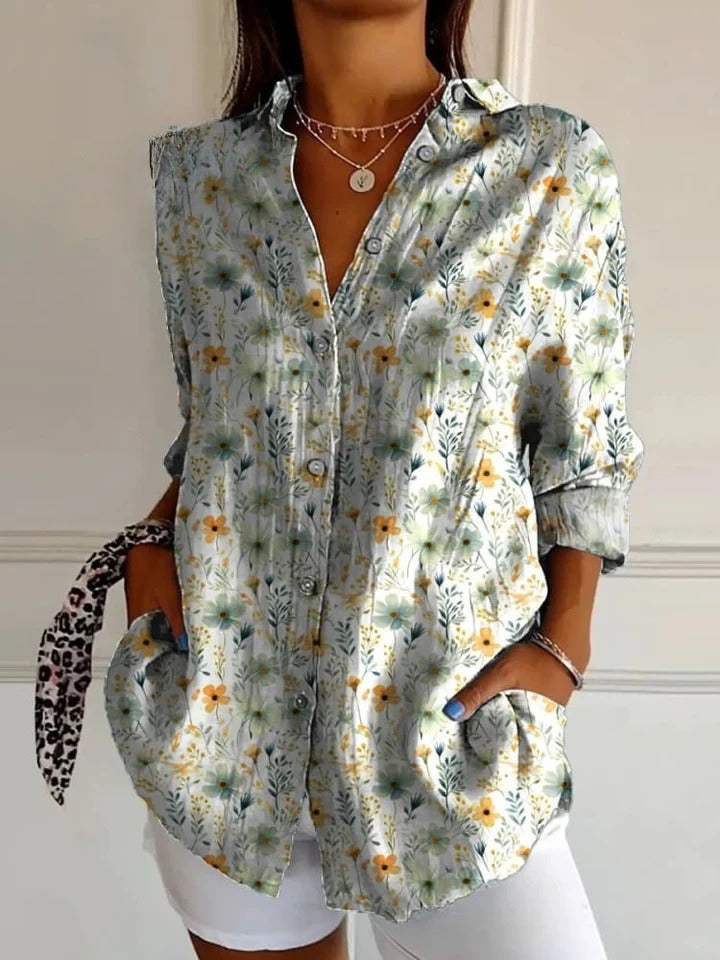 Bristal - Cozy Meadows Floral Buttoned Cardigan